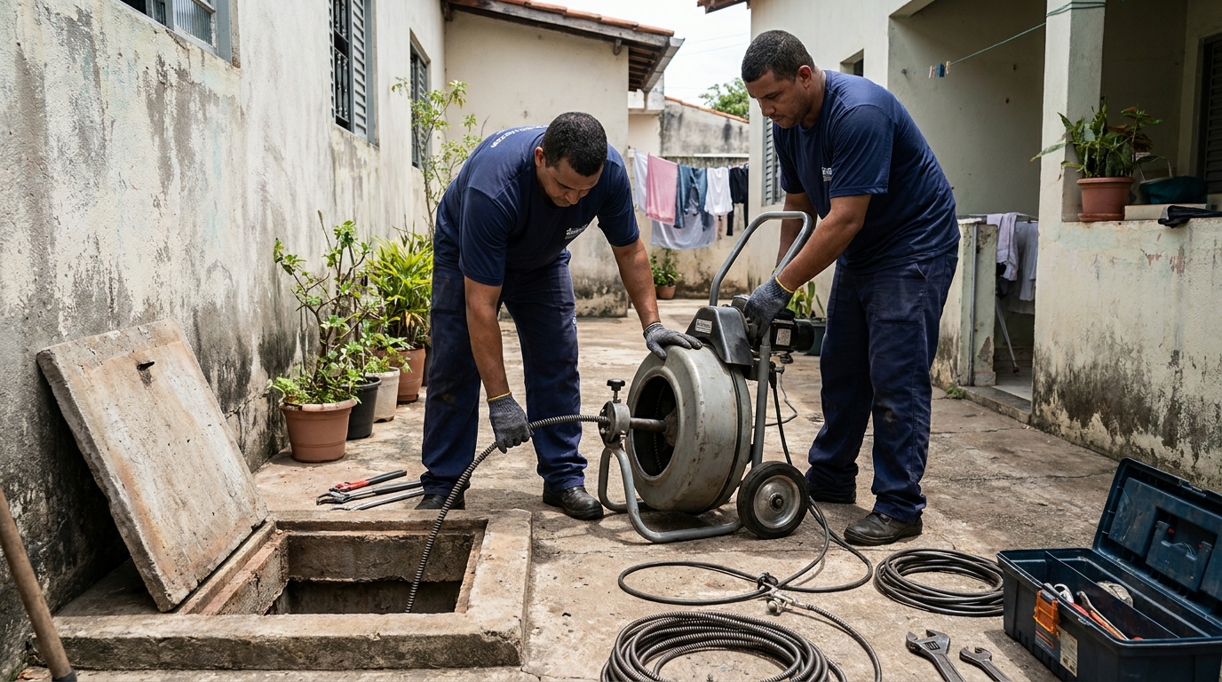 Desentupimento de Coluna Sanitária em Palmas‑TO